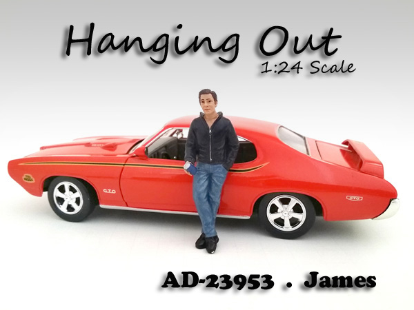 Image of "Hanging Out" James Figurine / Figure For 124 Scale Models by American Diorama