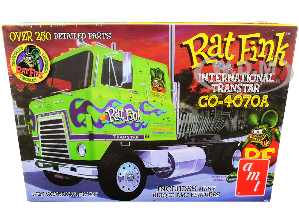 Skill 3 Model Kit International Transtar CO-4070A Truck Tractor Hauler Rat Fink 1/25 Scale Model By AMT