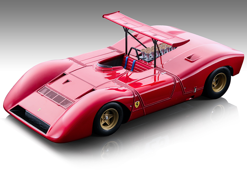 Ferrari 612 Can-Am Rosso Corsa Red Press Version (1968) Mythos Series Limited Edition to 100 pieces Worldwide 1/18 Model Car by Tecnomodel