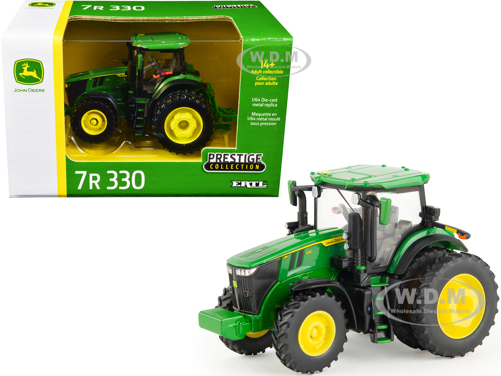 John Deere 7R 330 Tractor Green Prestige Collection 1/64 Diecast Model by ERTL TOMY