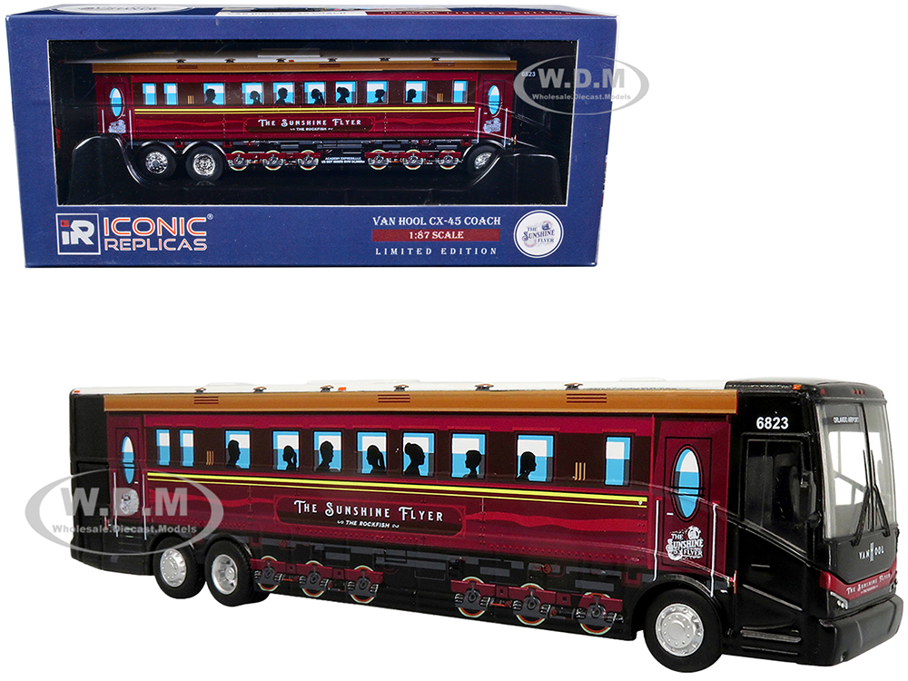 Van Hool CX-45 Coach Bus Academy Bus Lines "The Sunshine Flyer The Rockfish" 1/87 Diecast Model by Iconic Replicas