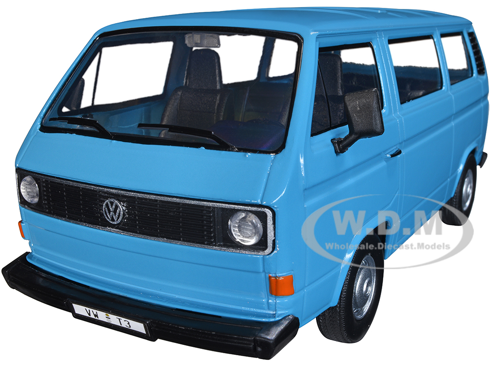 Photos - Model Building Kit Die-Cast Volkswagen Type 2 (T3) Van Blue "Timeless Legends" Series 1/24 Diecast Mod 