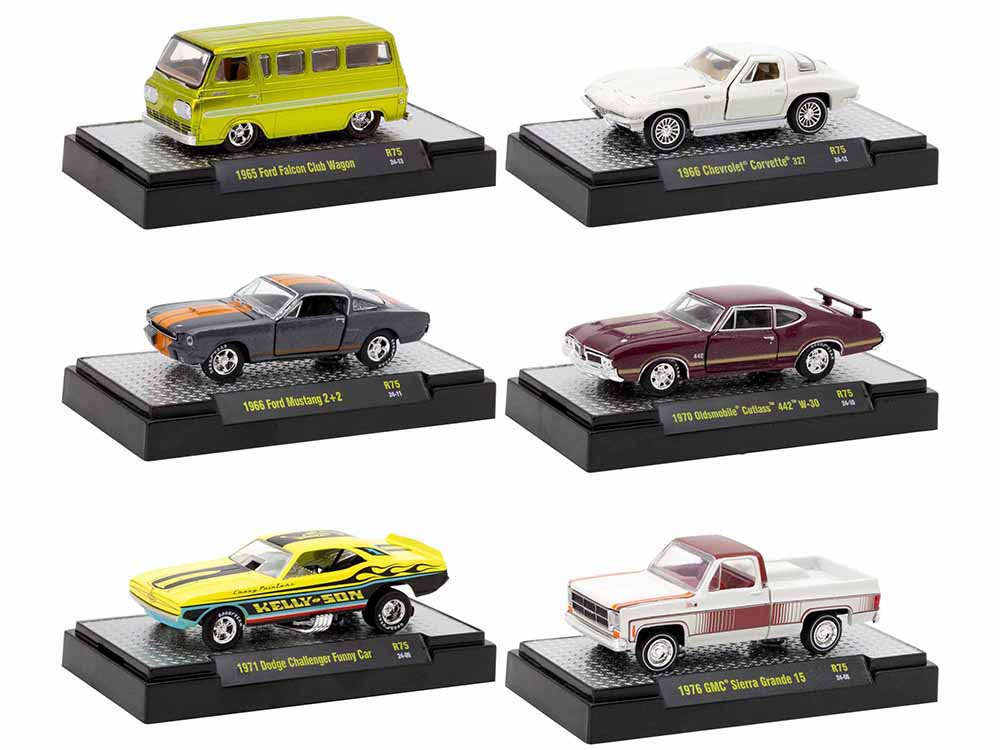 Photos - Model Building Kit Die-Cast "Auto Meets" Set of 6 Cars IN DISPLAY CASES Release 75 Limited Edition 1/6 