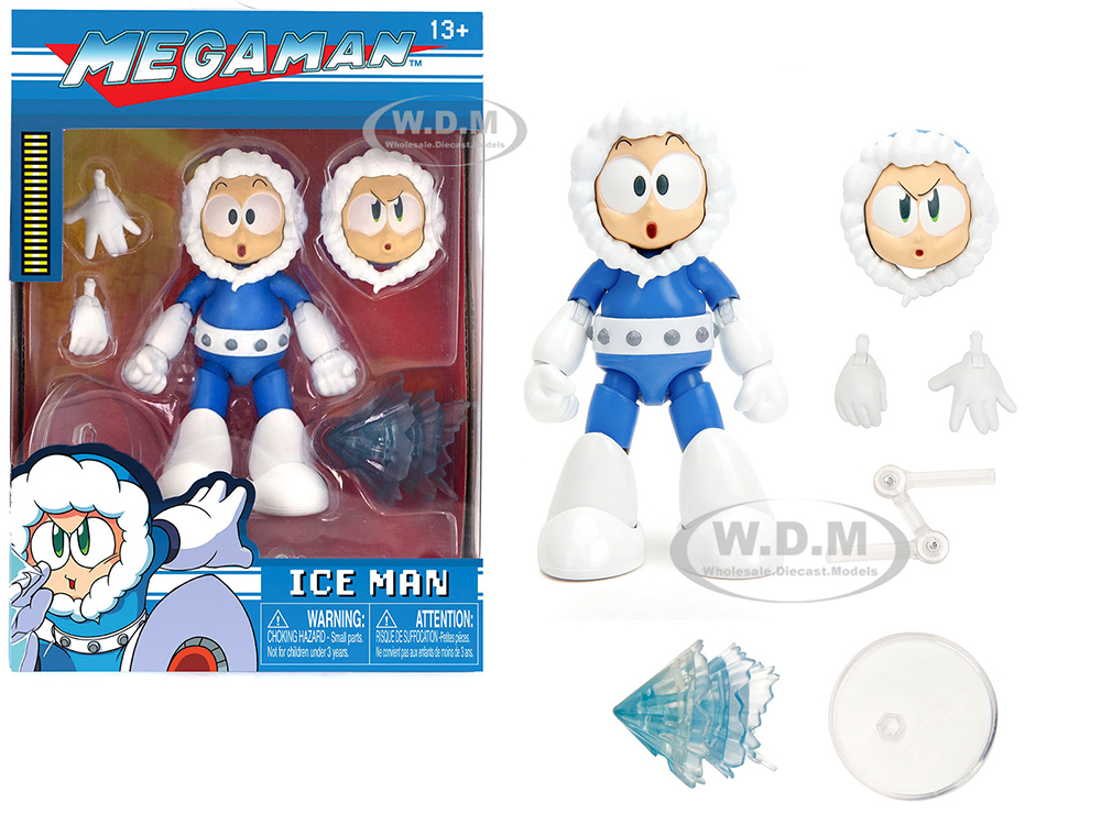 Photos - Model Building Kit Ice Man 4" Moveable Figure with Accessories and Alternate Head and Hands " 