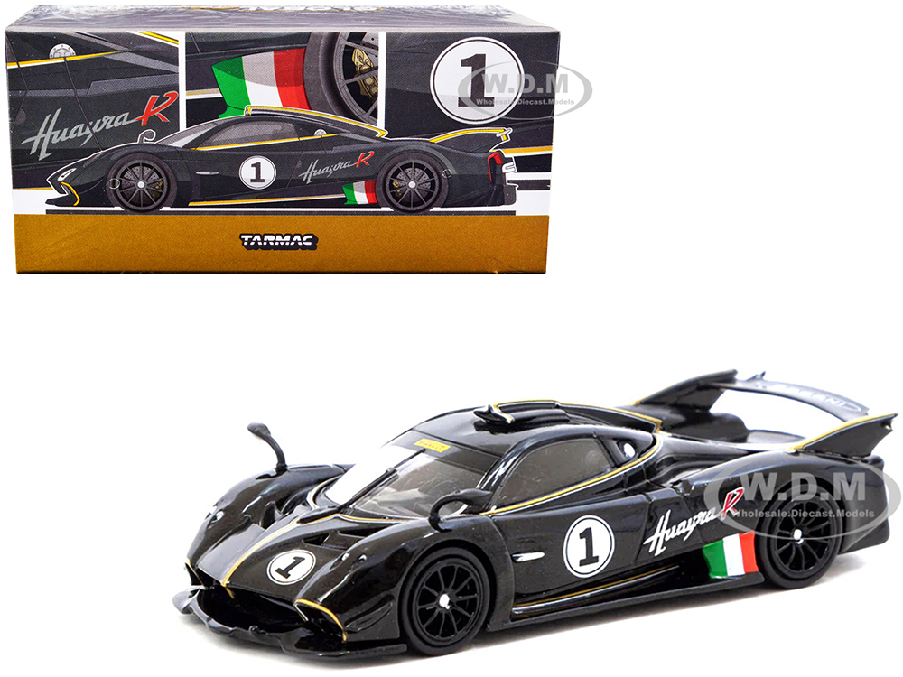Pagani Huayra R 1 Nero Oro Black "Global64" Series 1/64 Diecast Model