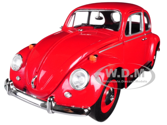1967 Volkswagen Beetle Right Hand Drive Candy Apple Red 1/18 Diecast Model Car by Greenlight